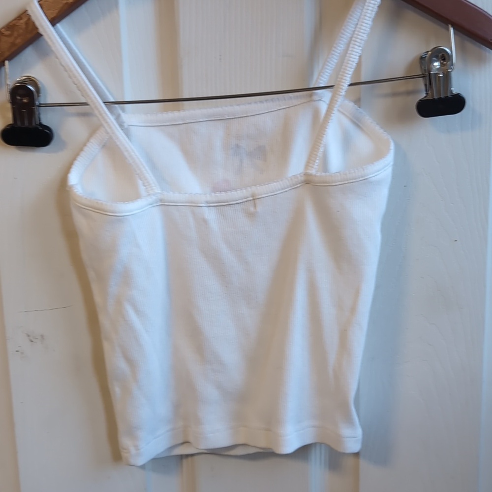 Pull&Bear White Baby Tank Cherries Graphic Cherry Mood Size Small - Picture 5 of 5